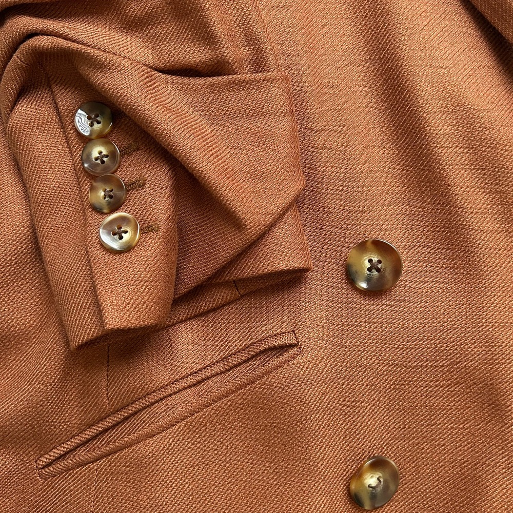 Veronica Beard Rust Double-Breasted Blazer - Picture 4 of 6